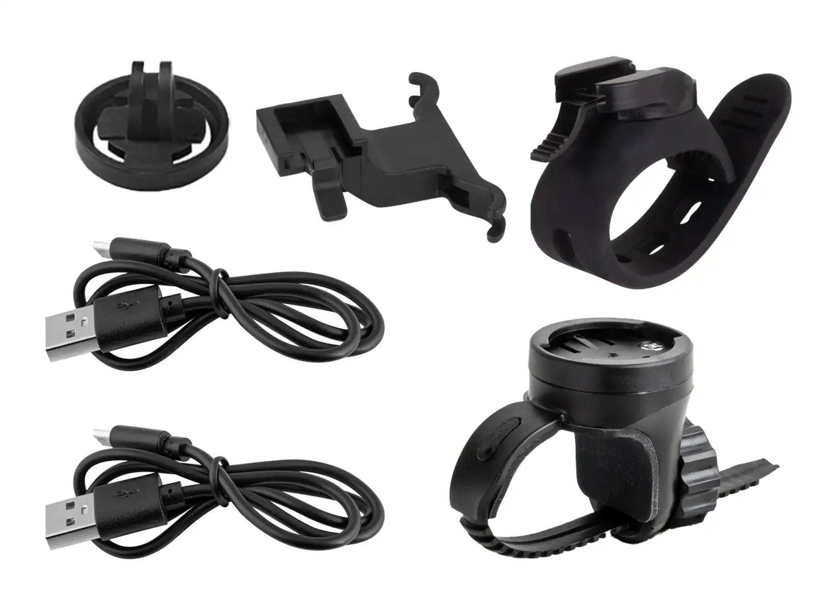 Force Pipe USB sada světěl přední + zadní černá