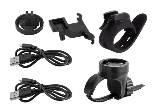 Force Pipe USB sada světěl přední + zadní černá