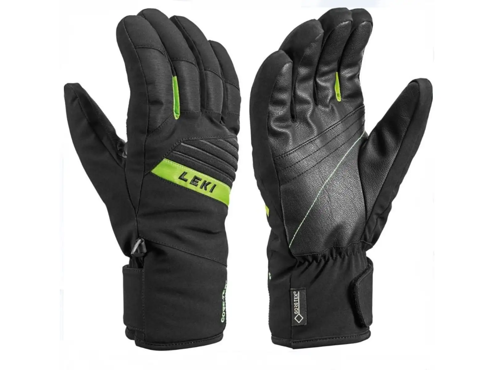 Leki Space GTX sjezdové rukavice black/lime