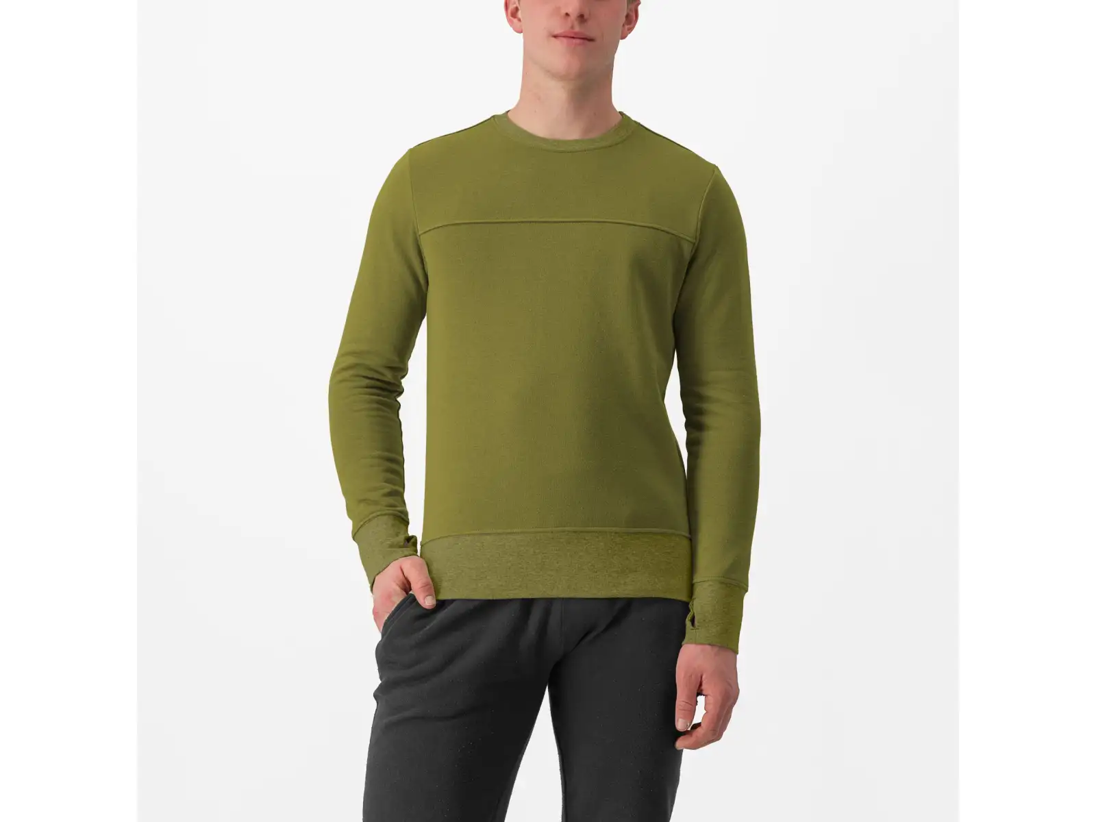 Castelli Logo pánská mikina Avocado Green