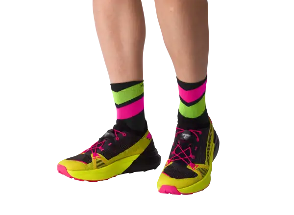 Dynafit Ultra Mid běžecké ponožky Cinder/Pink Glo