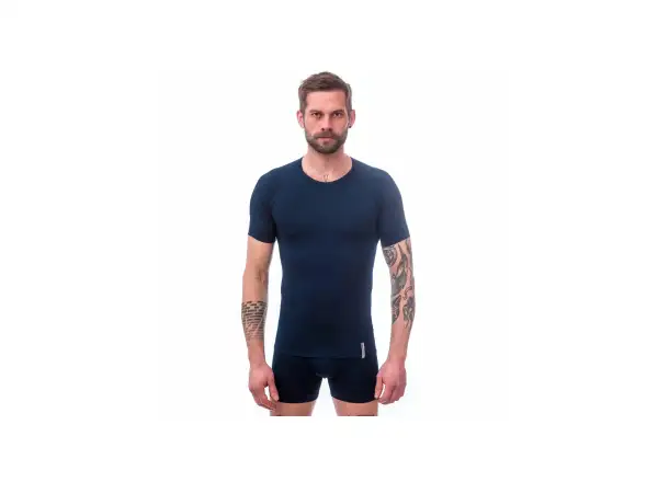 Sensor Coolmax Tech pánské triko krátký rukáv deep blue