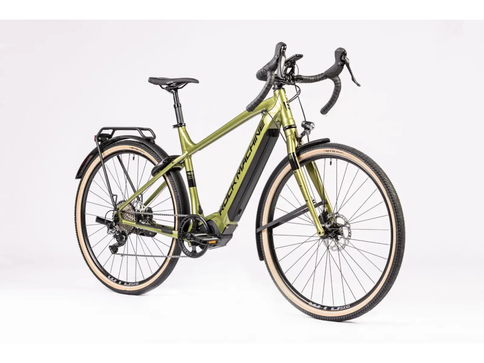 Rock Machine Gravelride e500 gravel elektrokolo Matte Khaki/Black