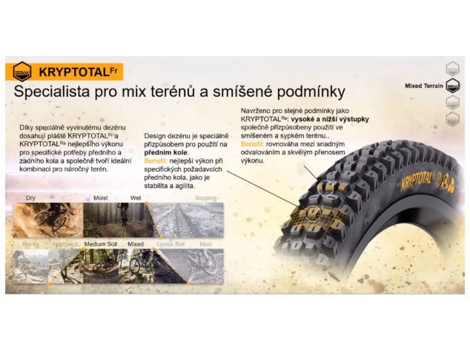 Continental Kryptotal DH Supersoft 27,5x2,40" TLR E-25 MTB plášť kevlar přední černá 2022