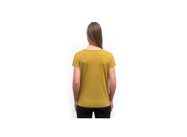 Sensor Merino Air Traveller dámské triko krátký rukáv Mustard