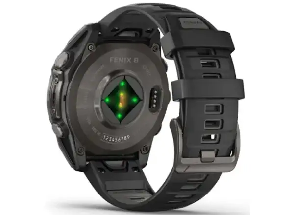 Garmin fenix 8 - 47 mm AMOLED Sapphire chytré hodinky Carbon grey DLC titanium Black/Gray
