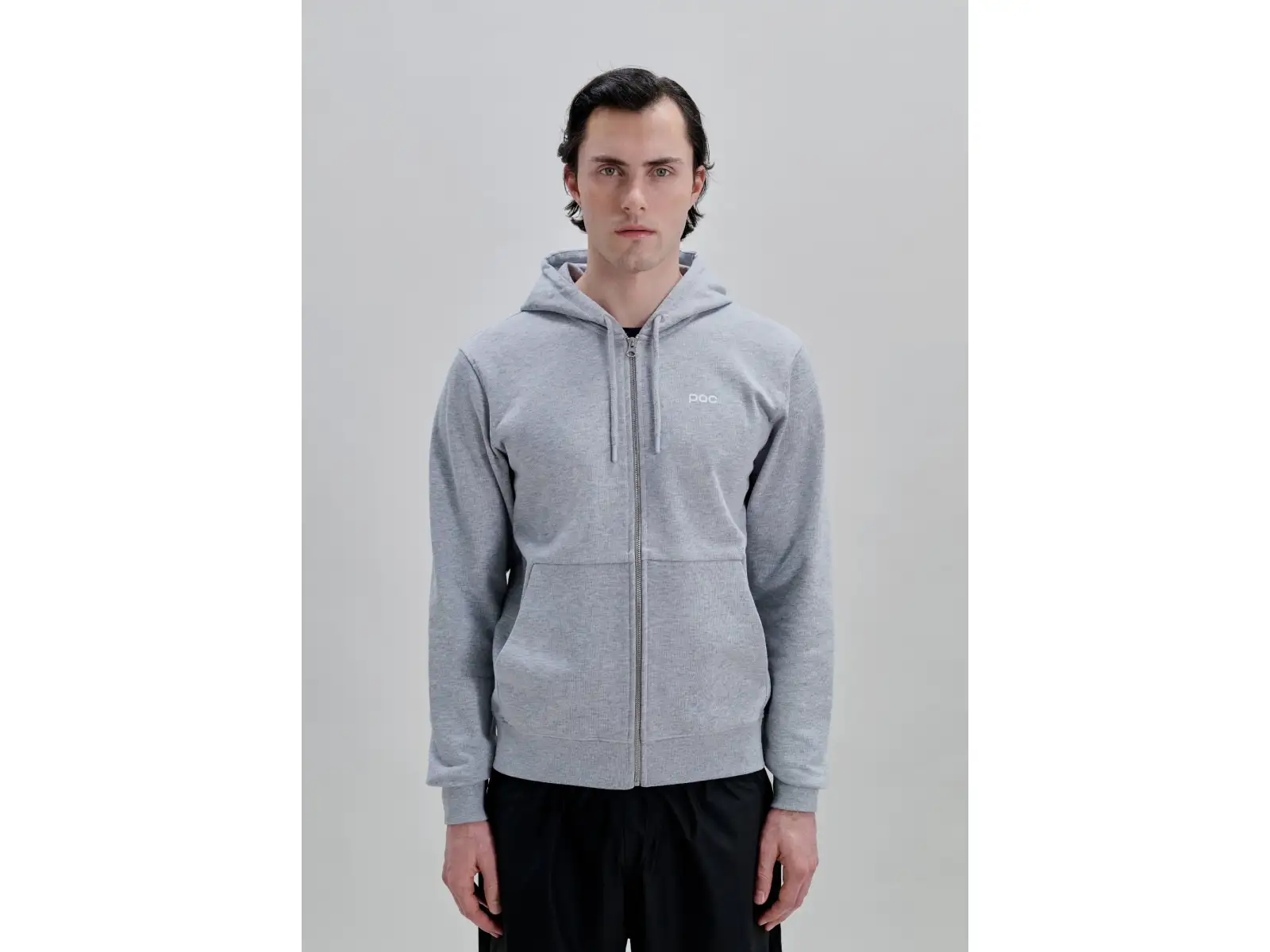 POC Zip Hoodie mikina na zip s kapucí Grey Melange