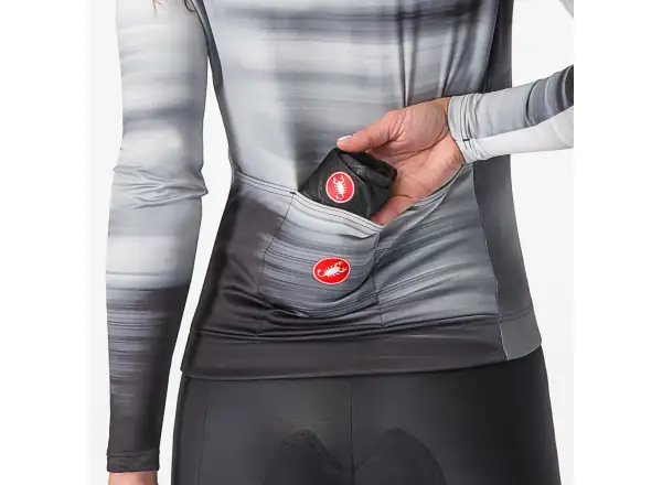 Castelli Squall Shell dámská bunda Light Black/Silver Gray