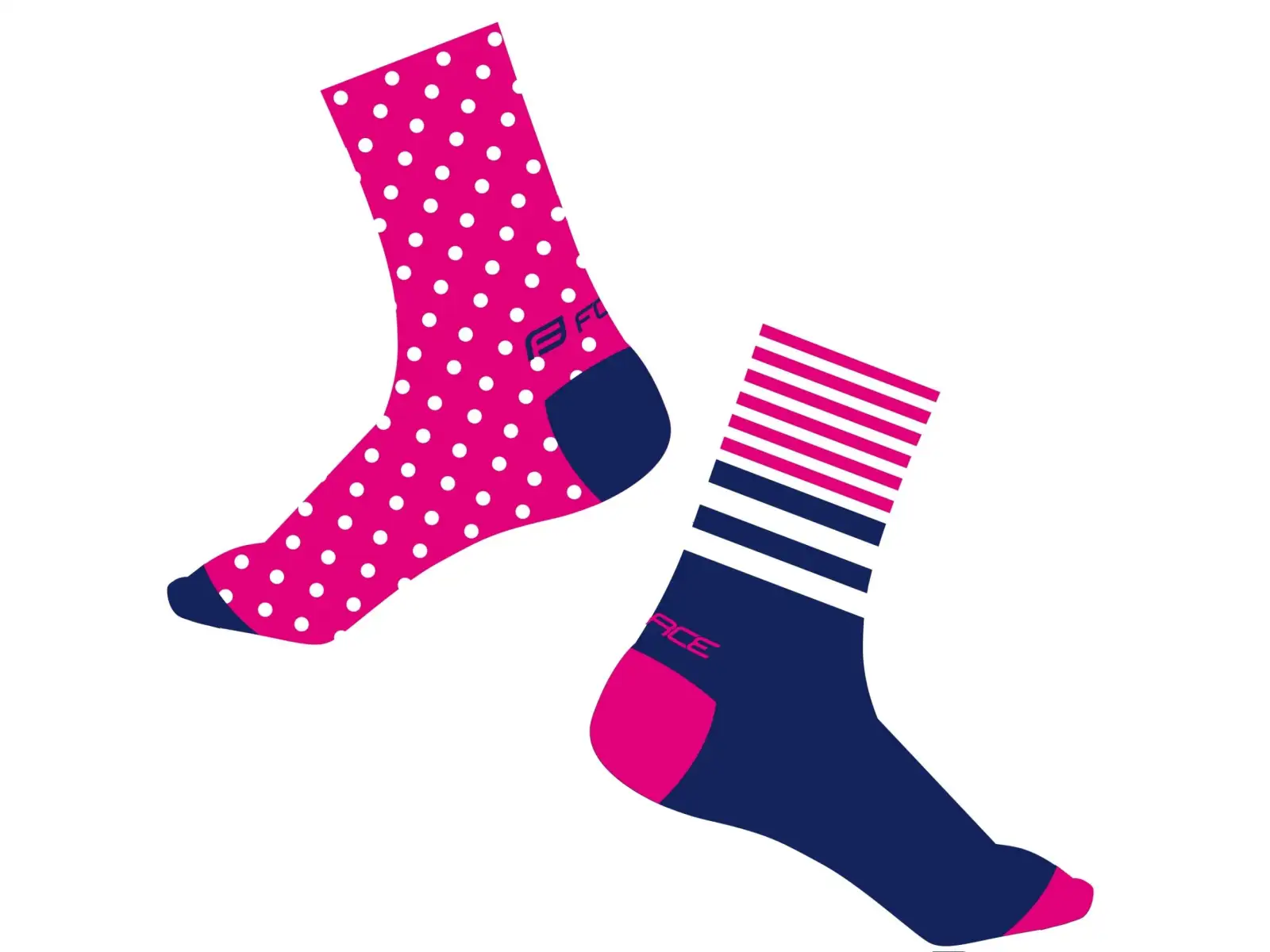 Force Spot ponožky růžová/modrá