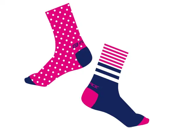 Force Spot ponožky růžová/modrá