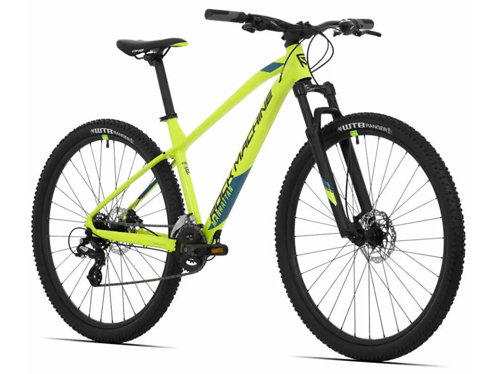 Rock Machine Manhattan 40-29 horské kolo gloss radioactvie yellow/black/petrol blue