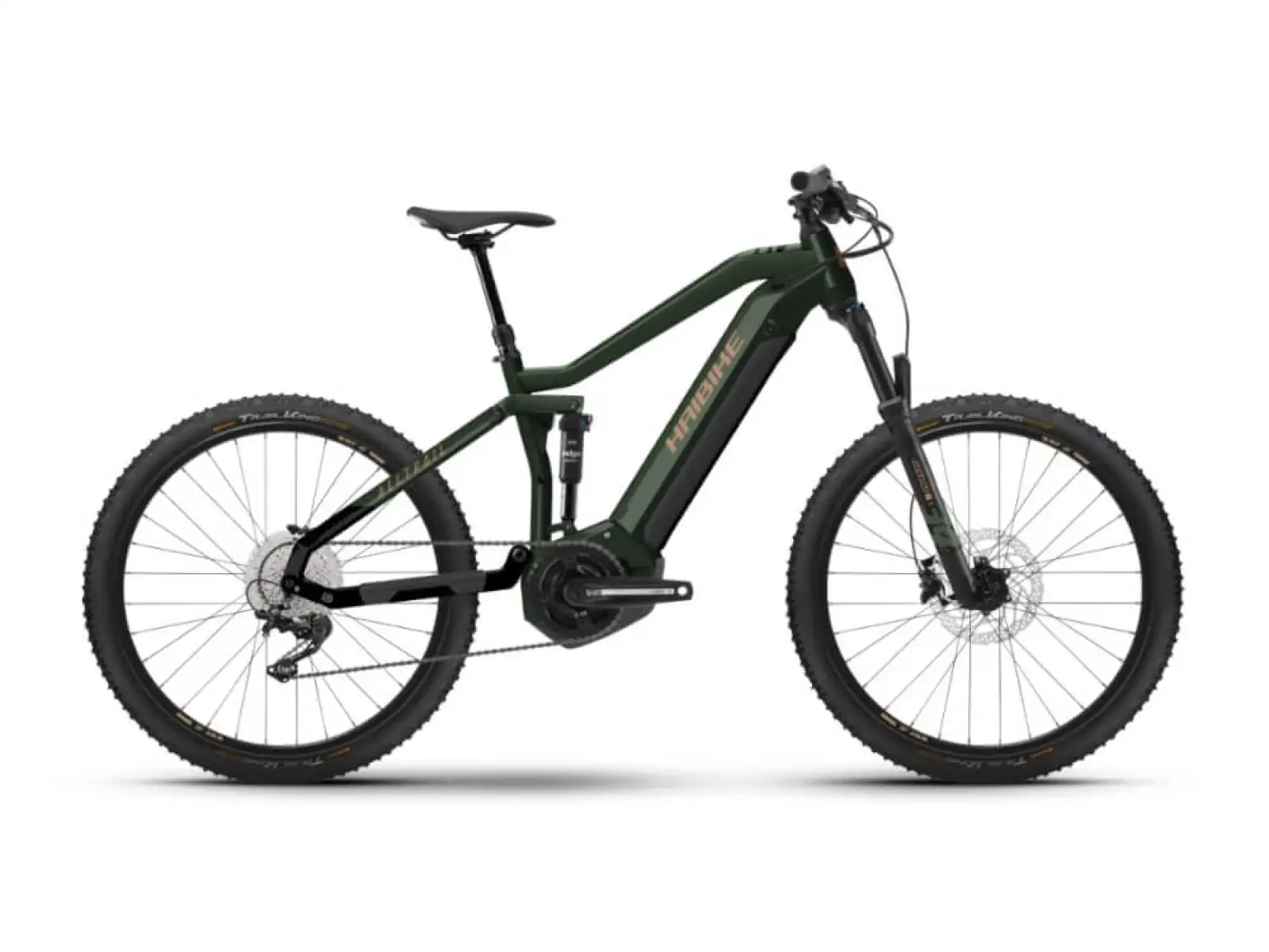 Haibike Alltrail 4 Matte Green/Gold Blue celoodpružené elektrokolo