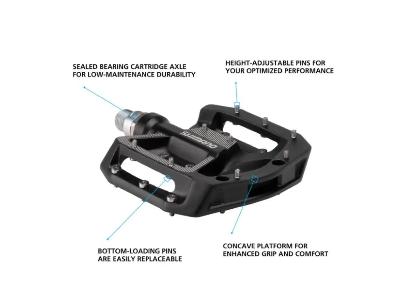Shimano PD-GR500 platformové pedály černá