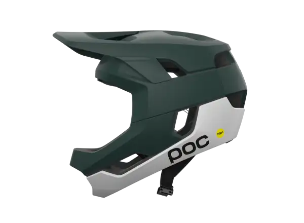 POC Otocon Race MIPS MTB přilba Pargasite Green Matt/Hydrogen White Matt
