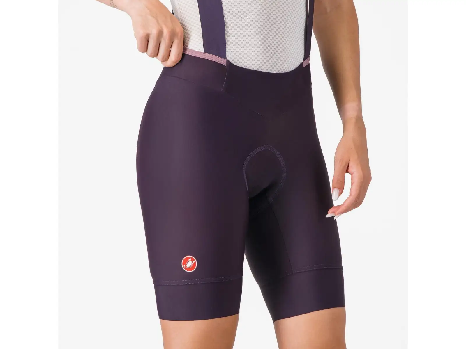 Castelli Prima 2 DT dámské kraťasy s vložkou a laclem Dark Night Shade/Deep Purple