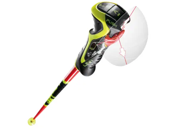 Leki WCR TBS SL 3D sjezdové hole Bright Red/Black/Neonyellow