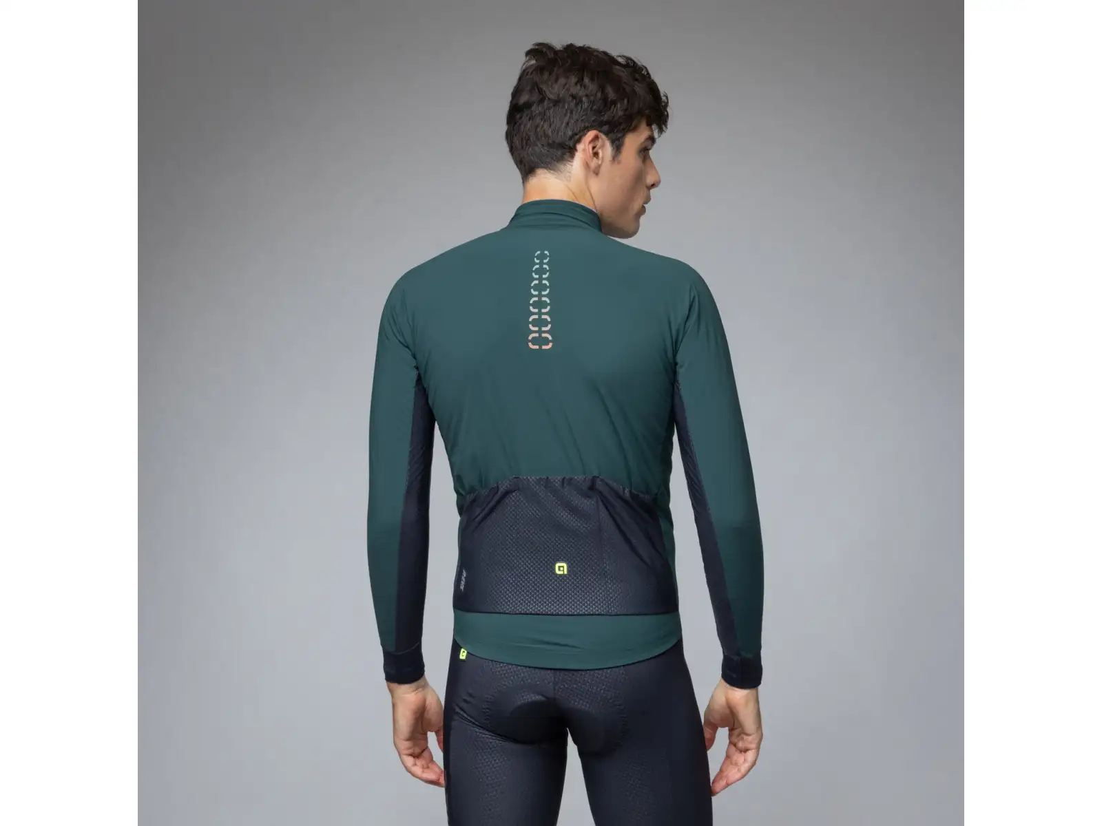 Alé R-EV1 Thermo Shield pánská zimní cyklistická bunda Bottle Green