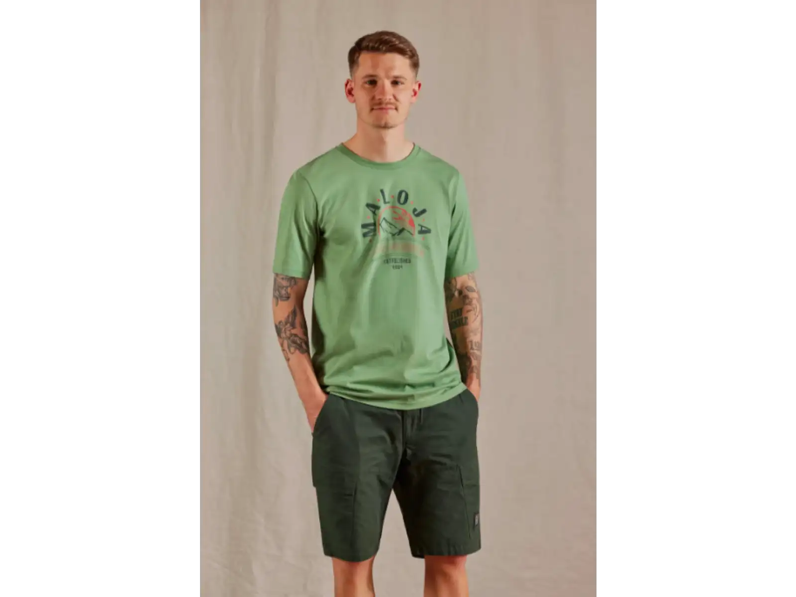 Maloja StubeckM. pánské triko krátký rukáv Pastel Clover