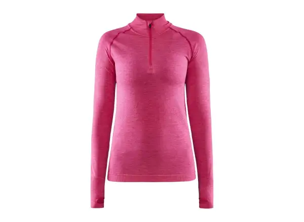 Craft CORE Dry Active Comfort Zip dámské triko dlouhý rukáv růžová