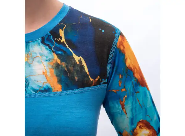 Sensor Merino Impress dámské triko dlouhý rukáv modrá/universe