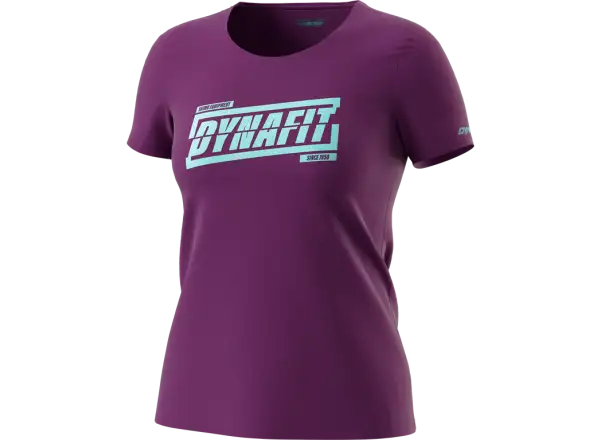 Dynafit Graphic Cotton dámské tričko krátký rukáv Royal Purple/Tabloid