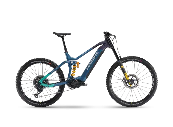 Haibike Nduro 8 Freeride celoodpružené elektrokolo Navy Pink/Aqua/Titan