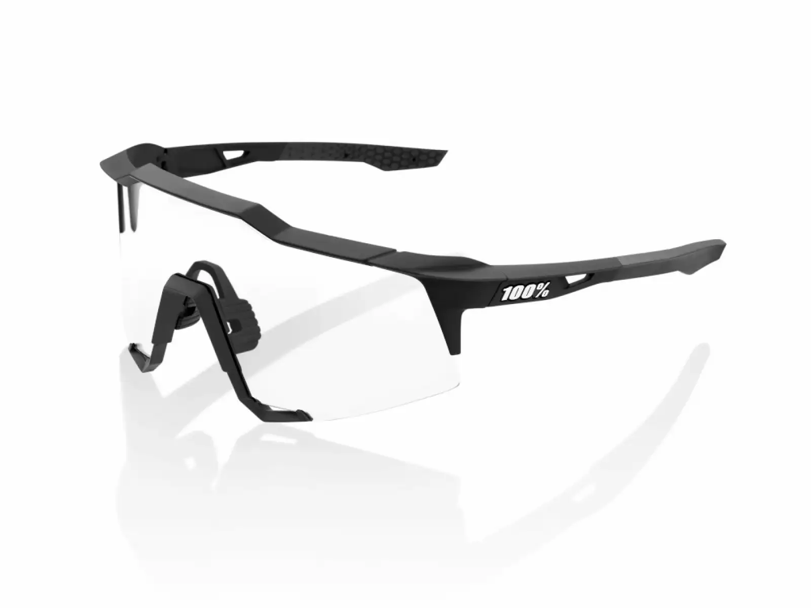 100% Performance Speedcraft cyklistické brýle Soft Tact Black/HIPER Red Multilay