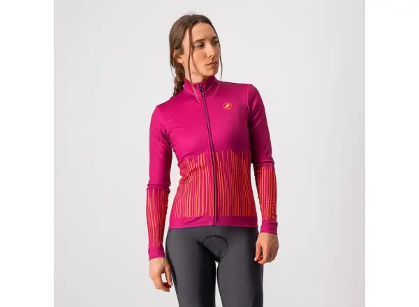 Castelli Sorpresa dámský dres dlouhý rukáv magenta/orange