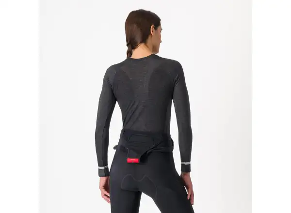 Castelli Merino dámské spodní triko dlouhý rukáv Black