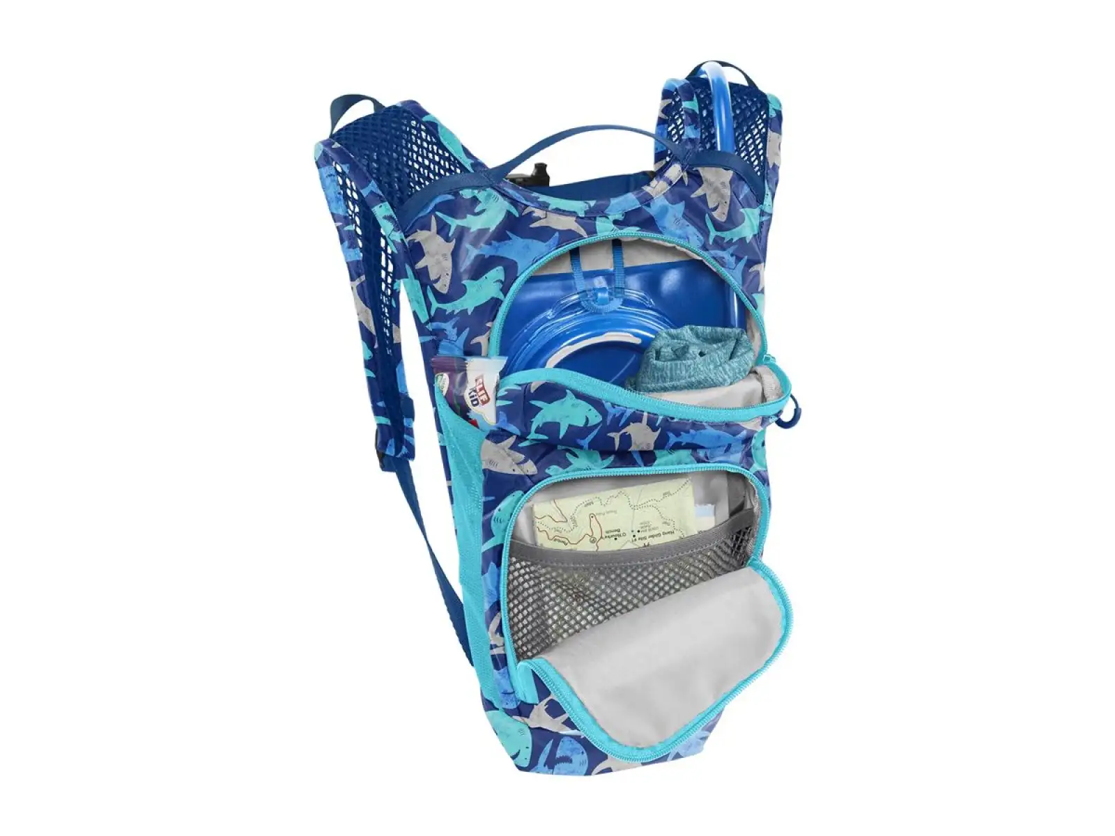 Camelbak Mini Mule dětský batoh 5 l + rezervoár 1,5 l Sharks