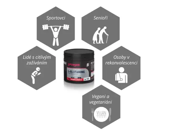Sponser L-glutamine 100% Pure glutamin 350 g
