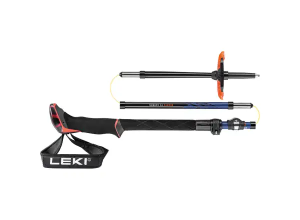 Leki Sherpa FX Carbon trekové hole Midnight blue/Dark blue/Bright red vel. 110 - 130 cm