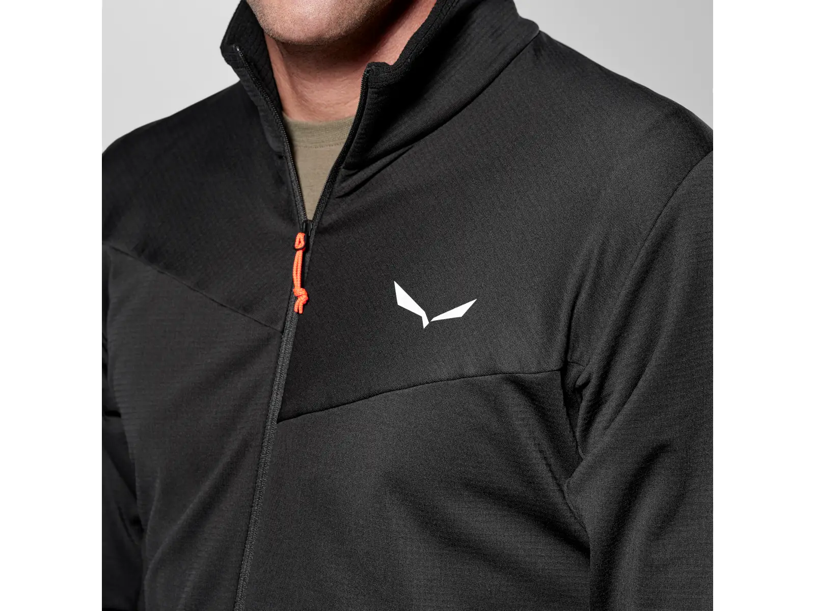 Salewa Puez Cammino Polarlite Half-Zip pánská mikina Black Out