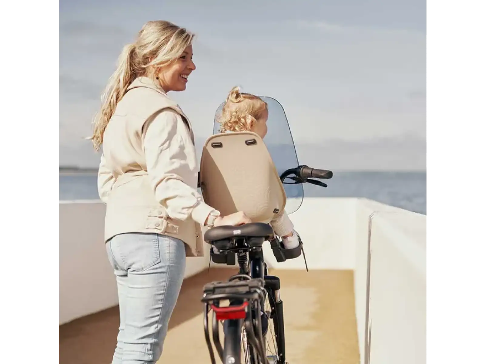 Urban Iki Ta-ke přední sedačka s MTB/ATB adaptérem Inaho Beige/Bincho Black