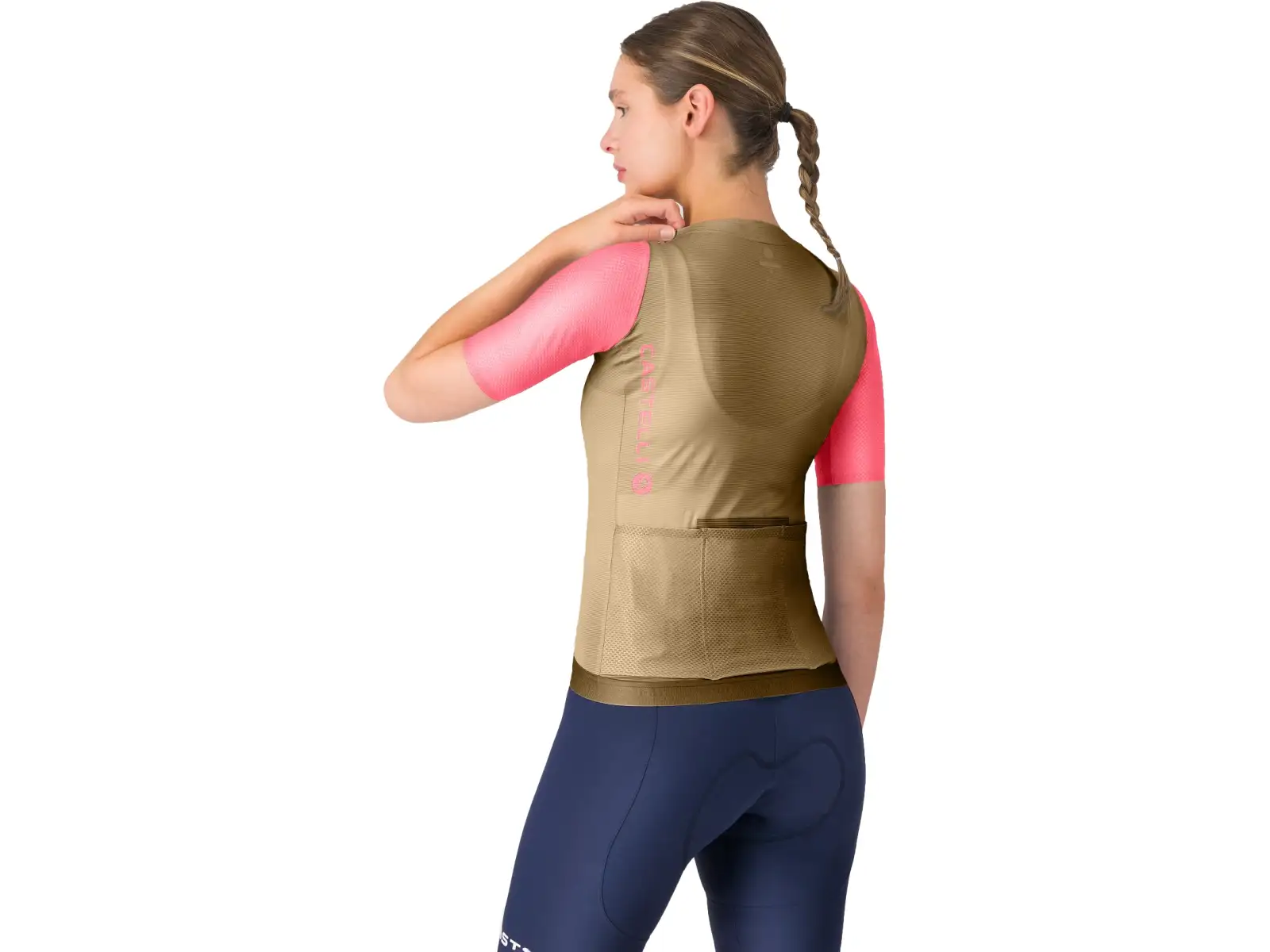 Castelli Corretto W dámský dres krátký rukáv Elmwood/Rosa GIro
