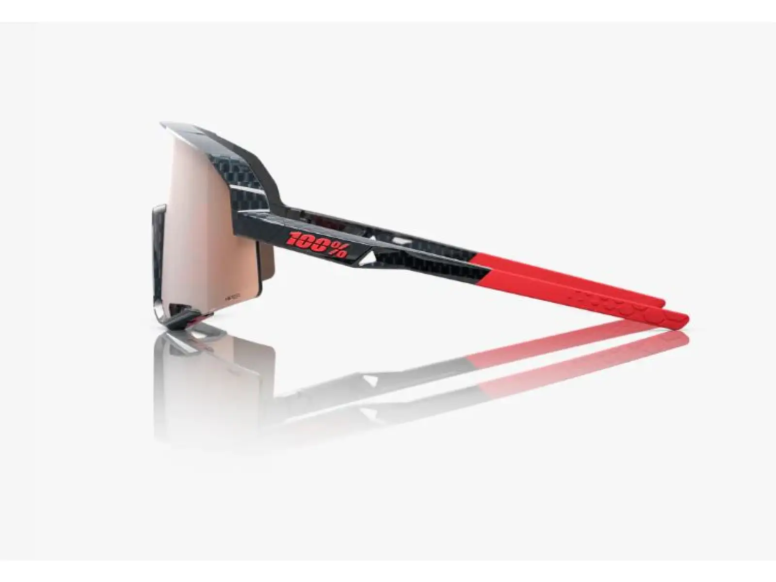 100% Slendale brýle Gloss Carbon Fiber/HiPER Crimson-Silver Lens