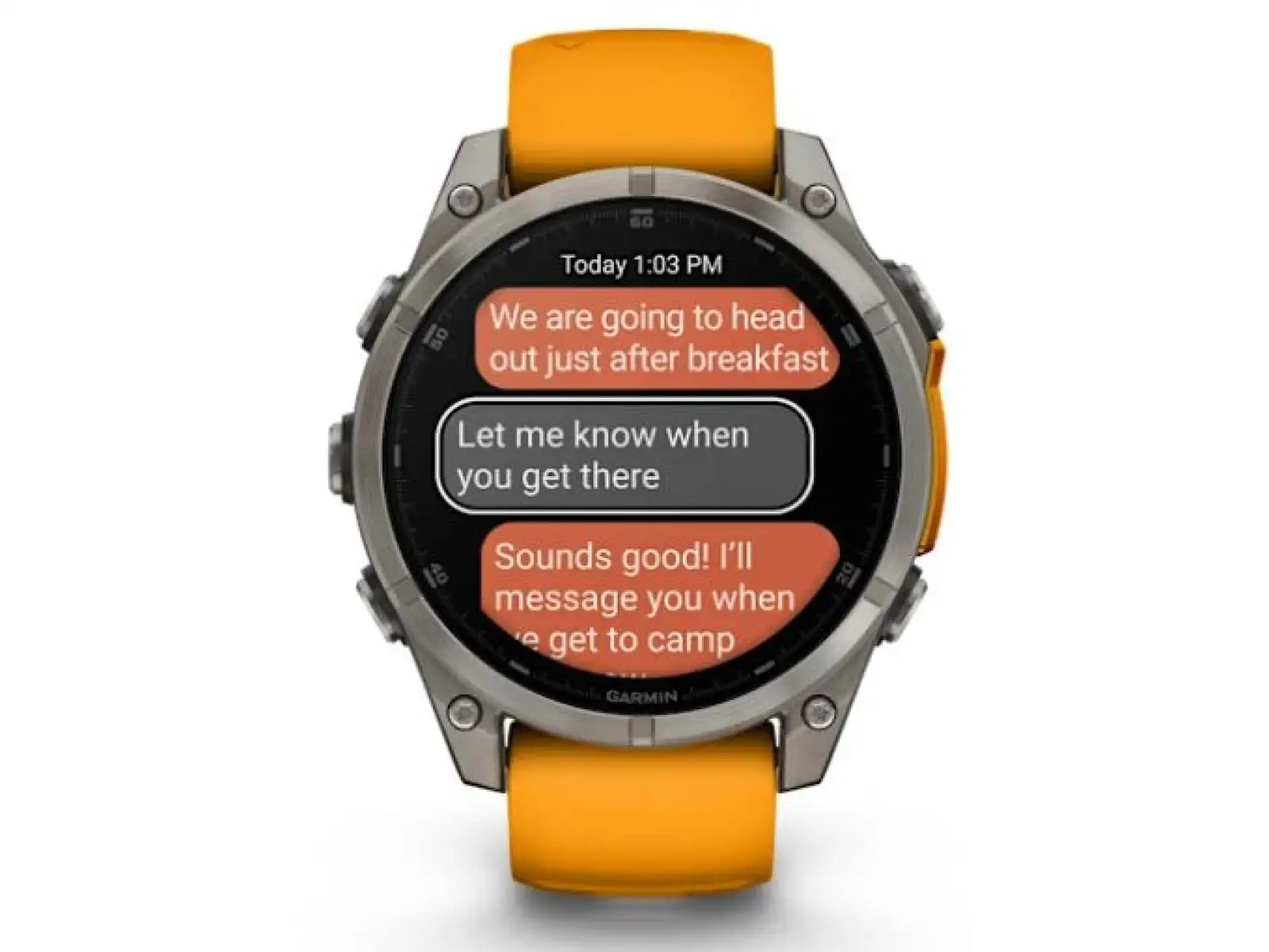 Garmin fenix 8 - 47 mm AMOLED Sapphire chytré hodinky Titanium Orange/Graphite