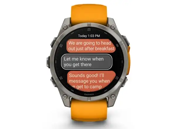 Garmin fenix 8 - 47 mm AMOLED Sapphire chytré hodinky Titanium Orange/Graphite