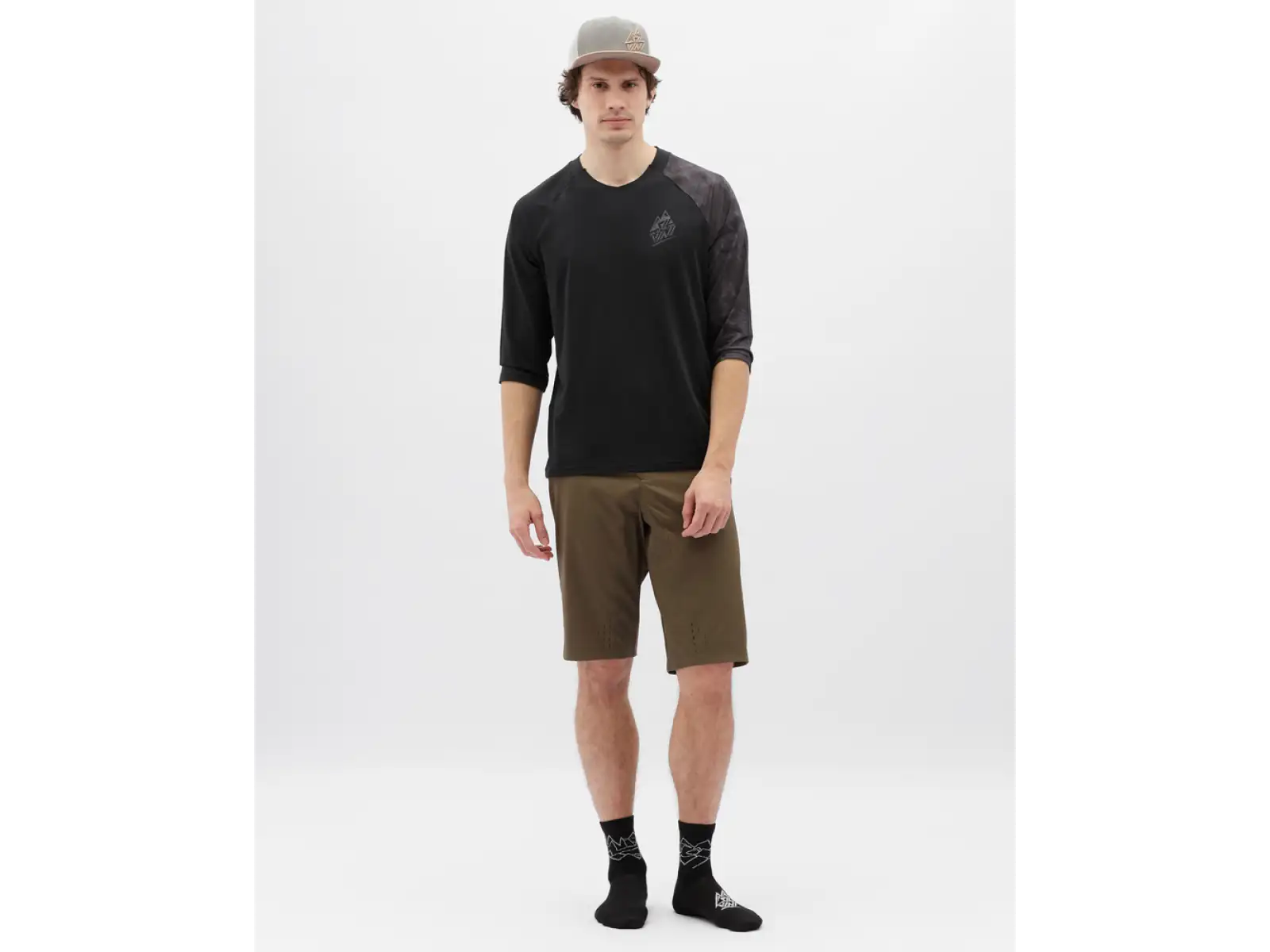 Silvini Brunello pánský dres 3/4 rukáv Black/Charcoal