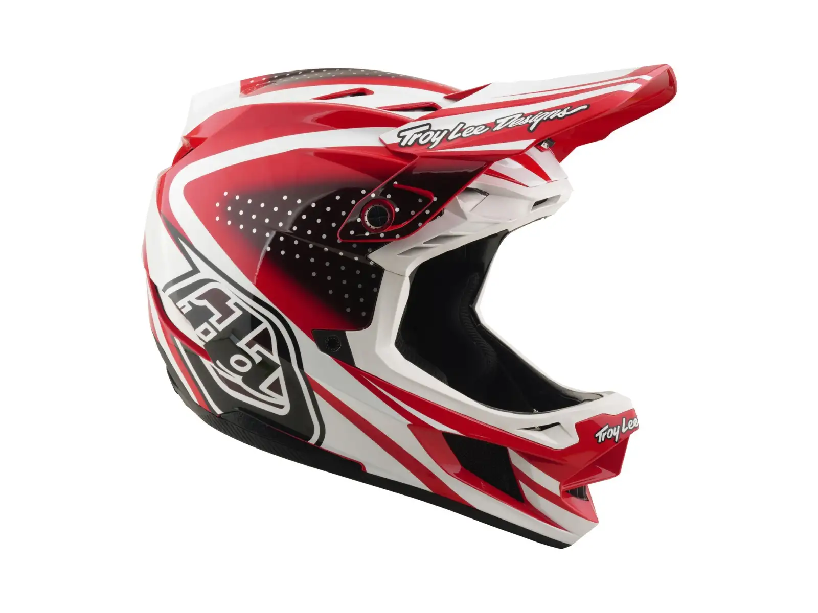 Troy Lee Designs D4 Polyacrylite MIPS přilba Line Fire/white