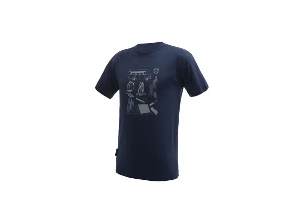 Sensor Merino Active Outside pánské triko krátký rukáv Deep Blue