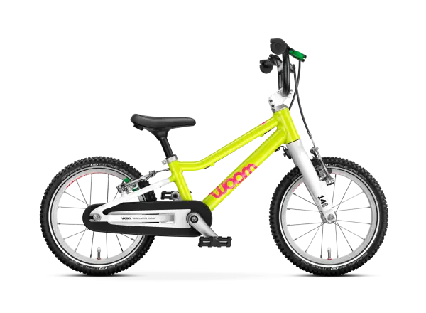 Woom GO 2 dětské kolo neon lime