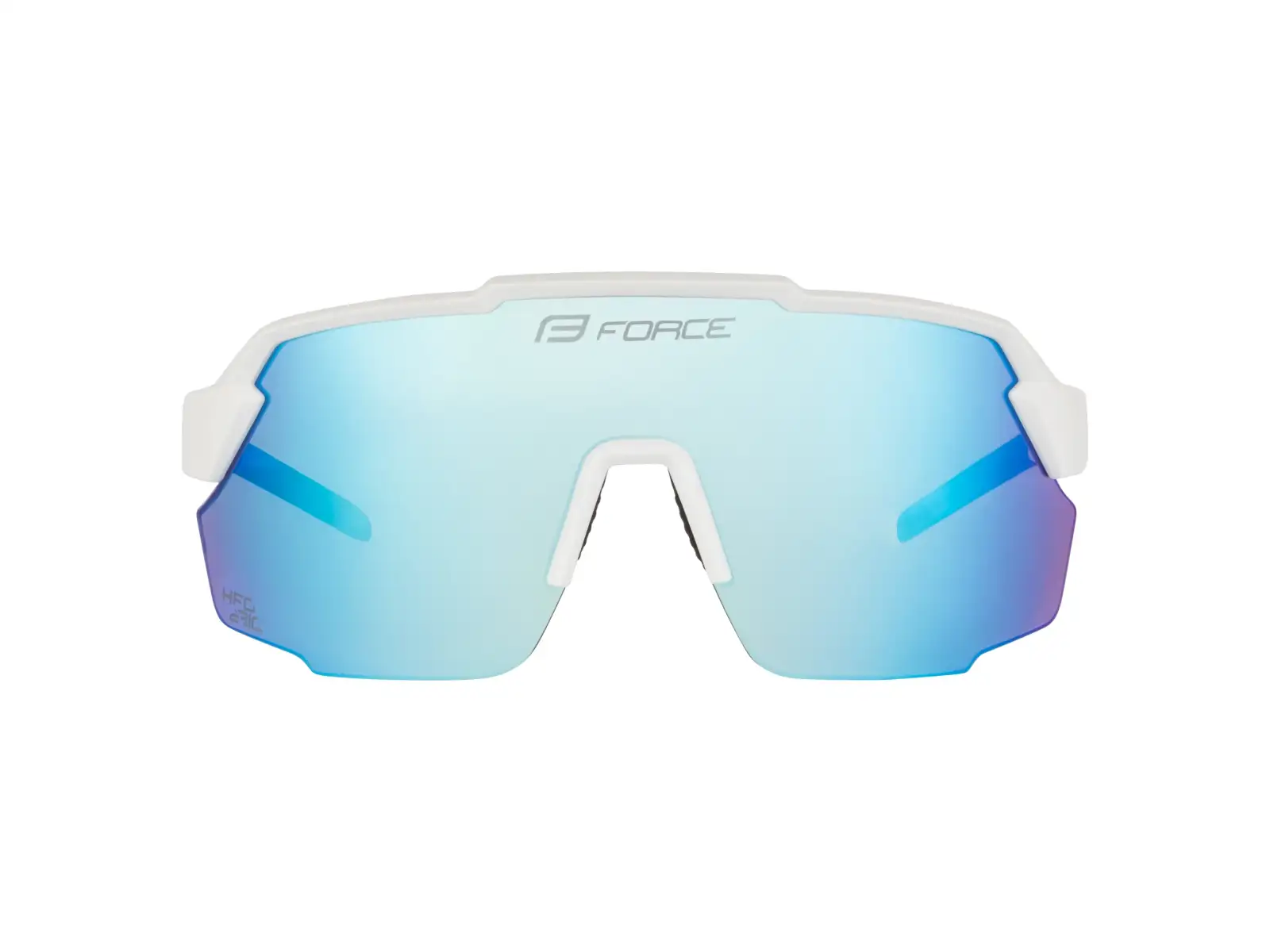 Force Pulse cyklistické brýle bílé/modré zrcadlové sklo