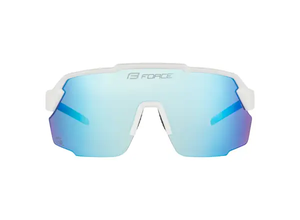 Force Pulse cyklistické brýle bílé/modré zrcadlové sklo