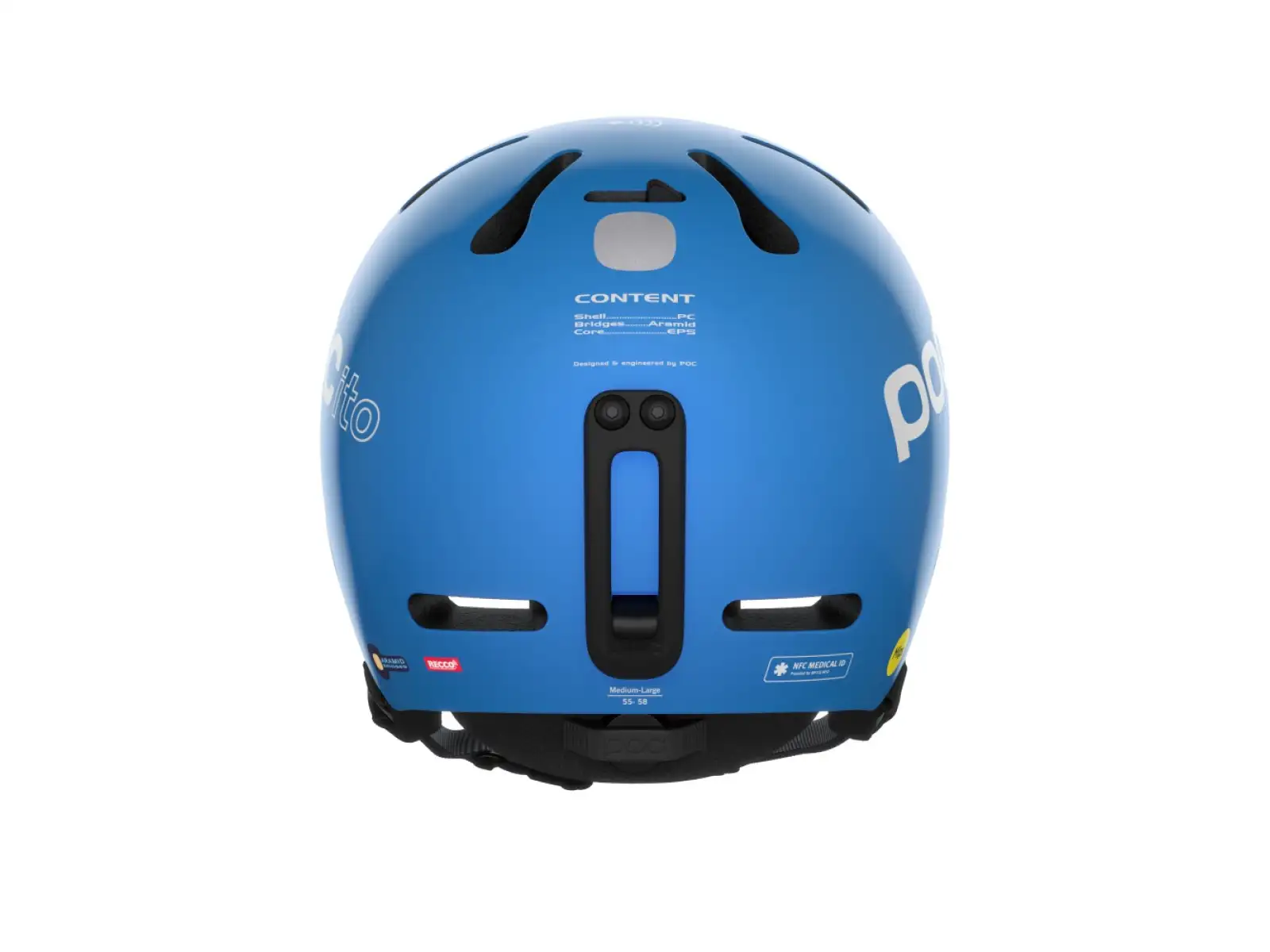 POC POCito Fornix MIPS dětská lyžařská helma Fluorescent Blue
