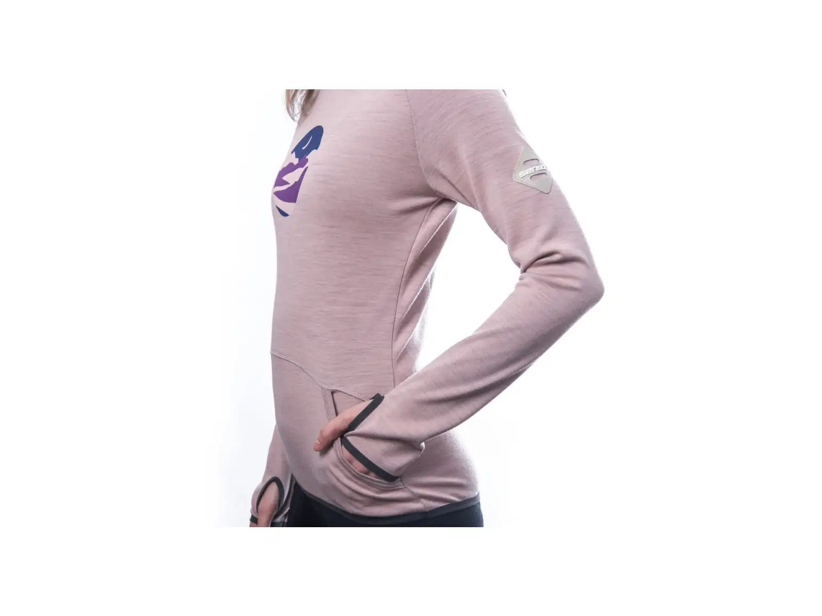 Sensor Merino Upper Triglav dámská mikina Dusty Pink