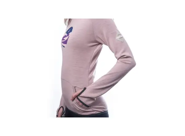 Sensor Merino Upper Triglav dámská mikina Dusty Pink