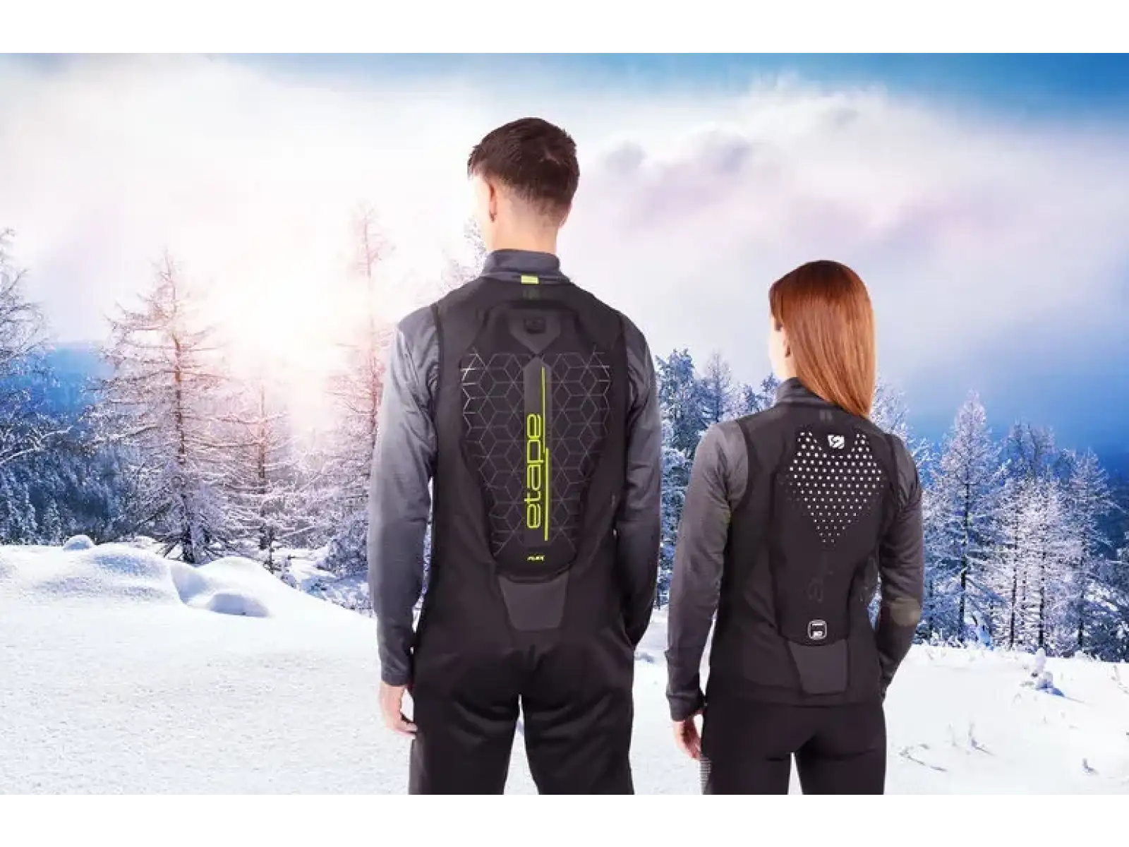 Etape Pure Pro 2.0 dámská vesta s chráničem páteře černá/bílá