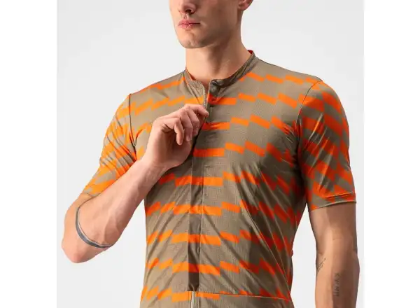 Castelli Unlimited Sterrato pánský dres krátký rukáv Olive green/rust