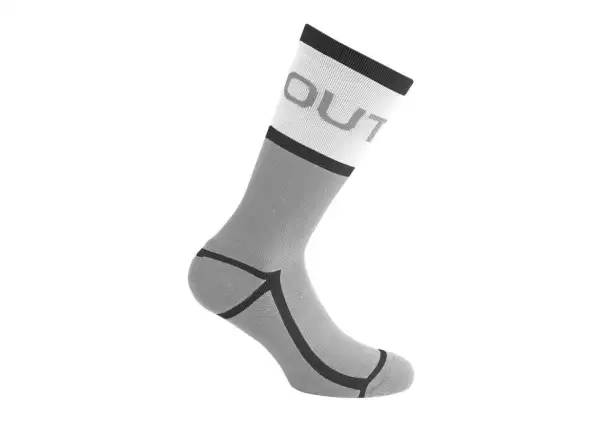 Dotout Prime ponožky Light Grey Melange/White